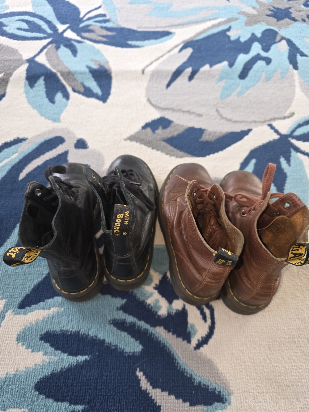 Dr. Martens Pair of Lace-Up Leather Boots in Black and Brown - Picture 3 of 5